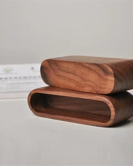 Decorative Wooden Business Card Holder 