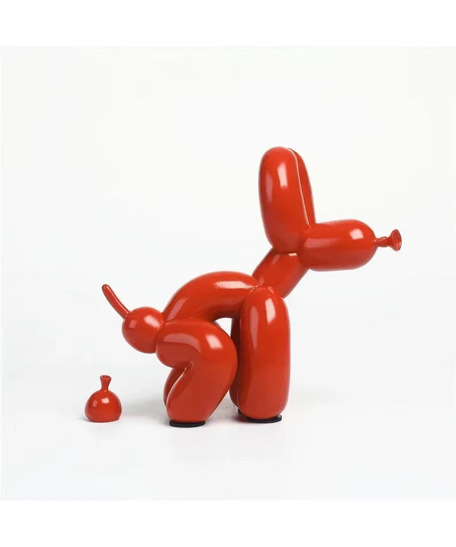 Balloon Dog Pooping aesthetic decorational resin art Sculpture 