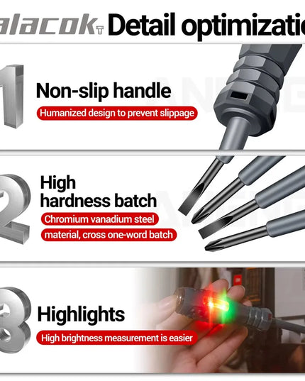 Multifunctional Electrician voltage induction screwdriver AC Non-Contact Induction  70-600V (Buy 1 get 1 Free!)