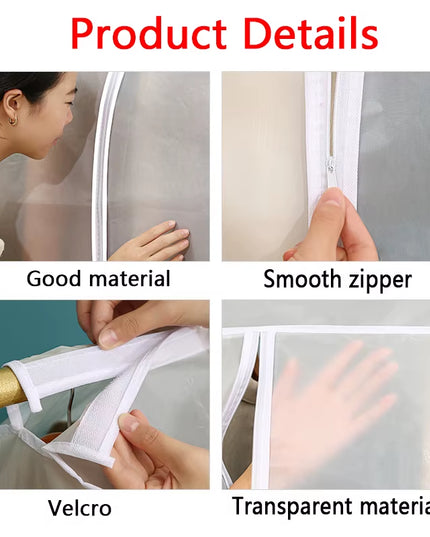 Clothing Transparent Dust Cover and closet organizing cover- 90x50x60cm