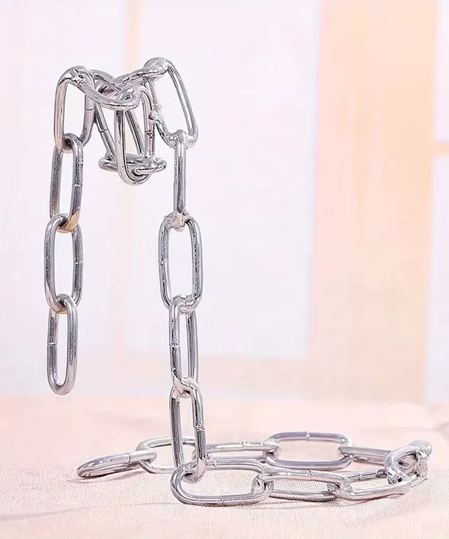 Decorative simple Iron Chain Wine bootle holder Rack 