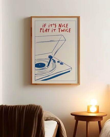 Vinyl player aesthetic canvas print art piece- 50x70cm (no frame)