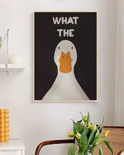 What the Duck canvas Print Art piece - 50x75cm (not framed)