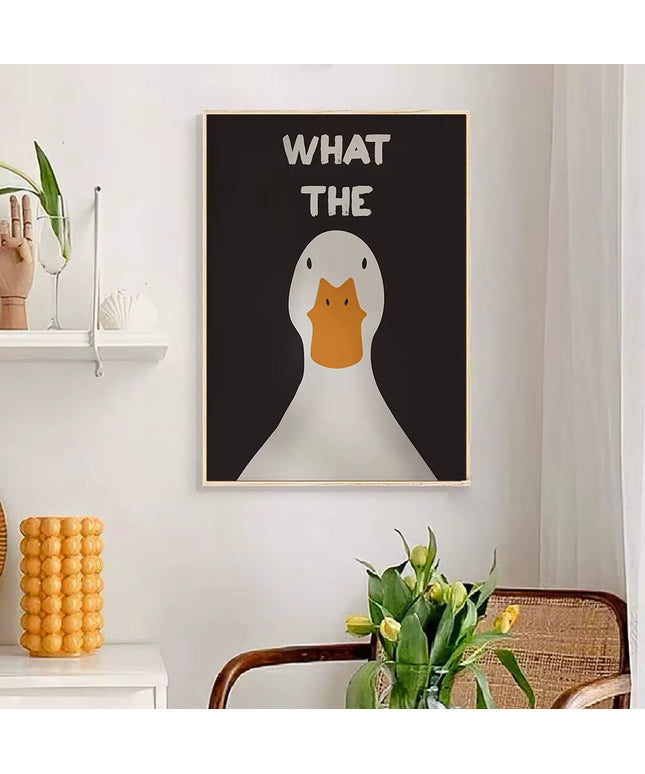 What the Duck canvas Print Art piece - 50x75cm (not framed)