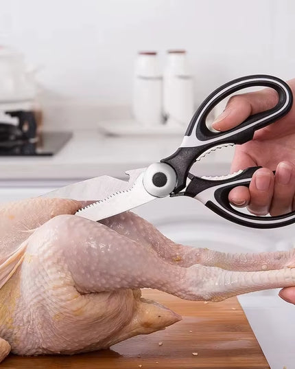 Multifunctional stainless steel Kitchen Scissors(Fish /Vegetables /meat or Bone /bread) with bottle cap