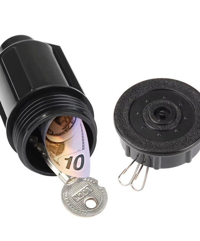 Hidden stash / storage garden sprinkler for home key or cash