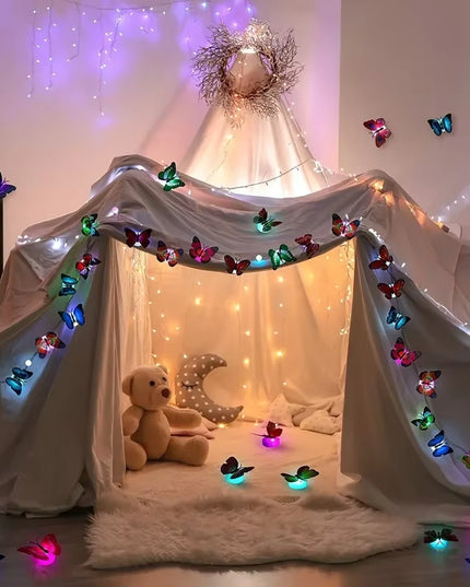 10 Pieces 3D LED Butterfly Night Lights Butterfly Glow Wall decoration  