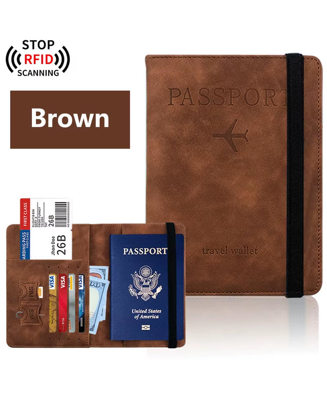 Passport Holder Wallet for Travel Essentials with RFID blocking for Women/Men