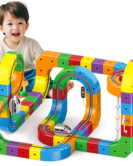 DIY Assembling Magic train Track kids toy set -81 pcs