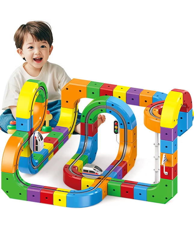 DIY Assembling Magic train Track kids toy set -81 pcs