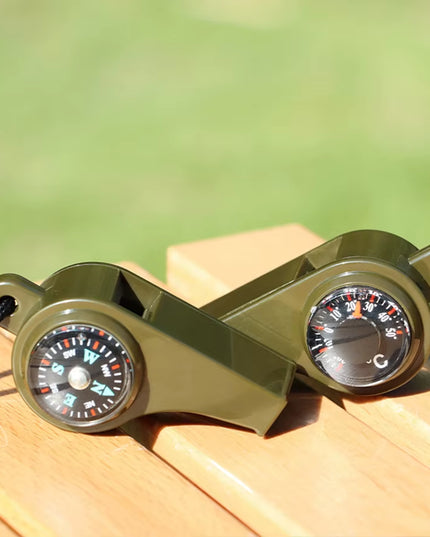 Rescue whistle - High Decibel keychain Emergency Rescue Whistle with Compass 