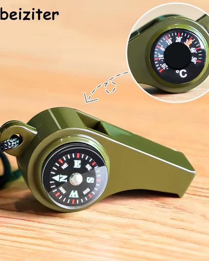 Rescue whistle - High Decibel keychain Emergency Rescue Whistle with Compass 
