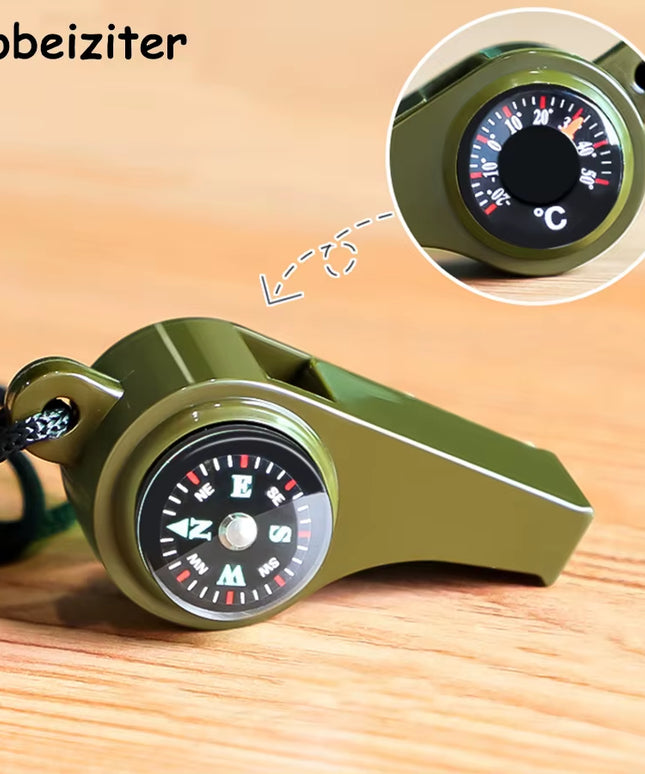 Rescue whistle - High Decibel keychain Emergency Rescue Whistle with Compass 
