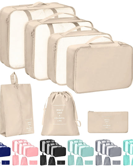 8 Pcs Travel Organizer Storage Bags Set 