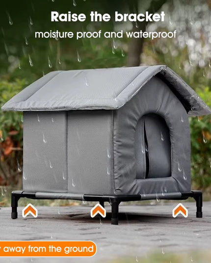 lifted Outdoor stray cat shelter house (thick Waterproof , moisture proof and thermal insulated foldable and washable )