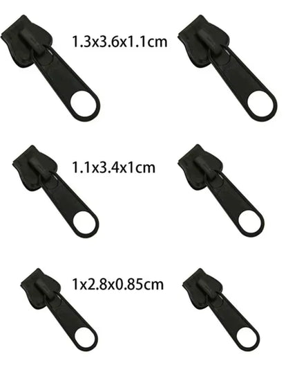 3 Sizes Universal Instant Fix Zipper Repair Kit Replacement Zip Slider- 24pcs 3 different sizes