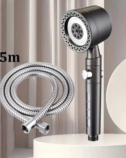 High Pressure Water Saving Filter Shower Head with 5 pressure Modes- set with 5 filter or 1.5M extension