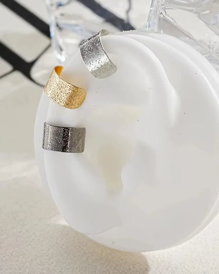 15 Pcs Set of Hollow Leaf Design Clip on Earrings, Zinc Alloy simple classic Jewelry 