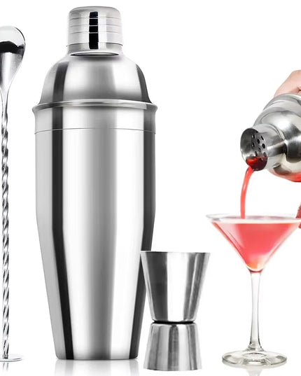 6PCS cocktail set & 750 ML stainless steel Cocktail Shaker 