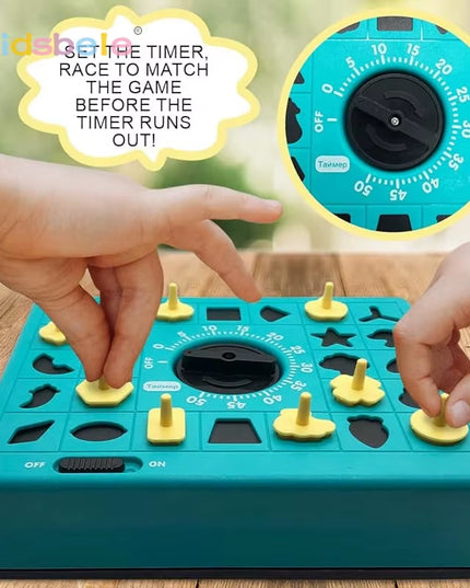 Time Puzzle - fun family  Board Game Shape Matching Puzzles for Kids 