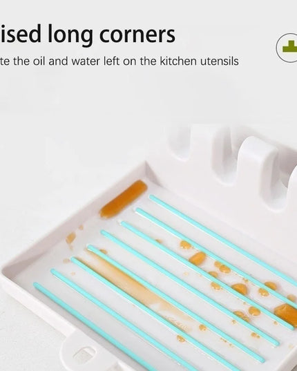 Kitchen Spoon, fork, spatula and pan lid holder, non-slip pad for cooking 