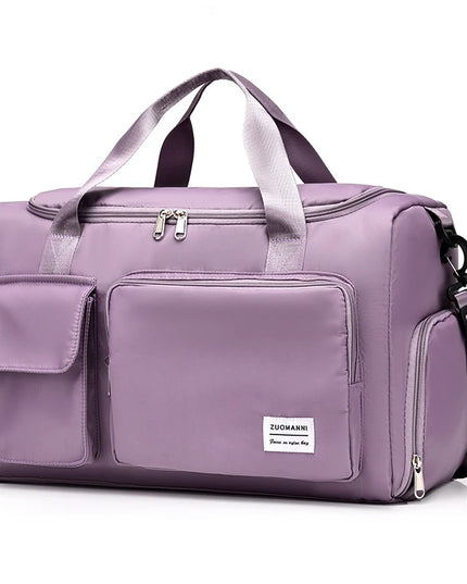 Women's 35L capacity Large waterproof Carry on Travel Bag , Duffle Bags , gym bag with Shoe Compartment 