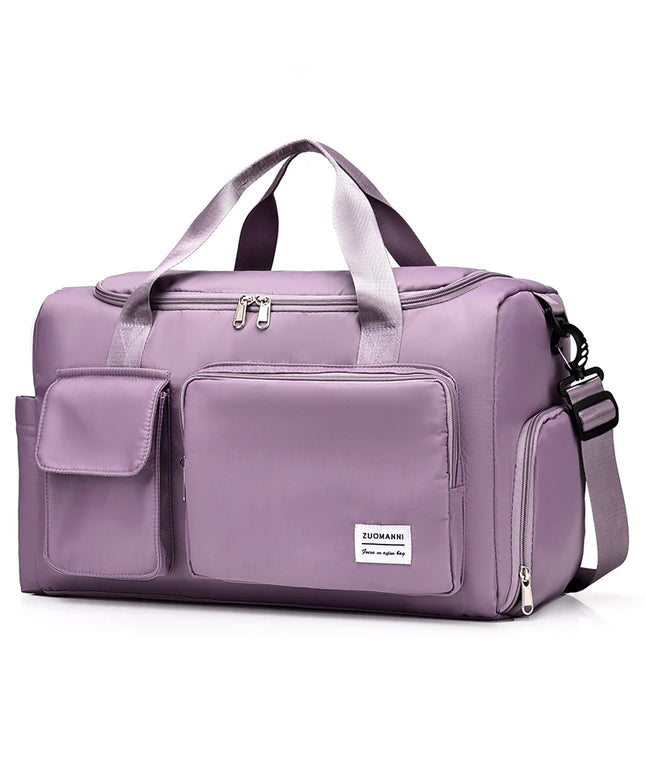 Women's 35L capacity Large waterproof Carry on Travel Bag , Duffle Bags , gym bag with Shoe Compartment 