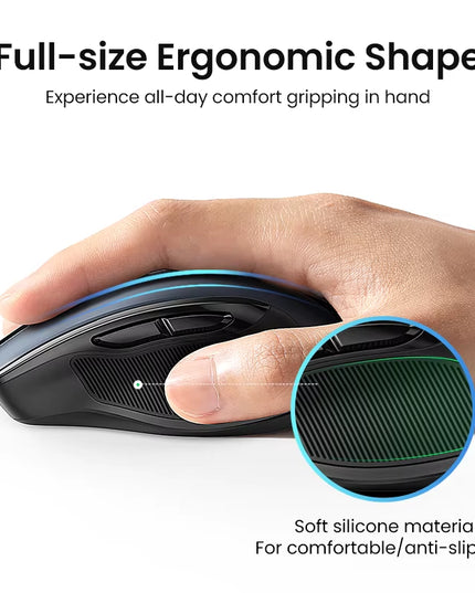 Ergonomic Wireless Mouse – Silent Click, 4000 DPI, 6 Buttons, 5.0 Bluetooth 