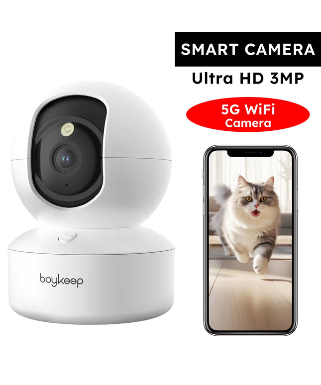 2K USB plug Camera with Phone App, 5G/2.4Ghz Wifi Indoor Security Camera with 360° Tilt, 2-Way Audio, Night Vision for baby / pets