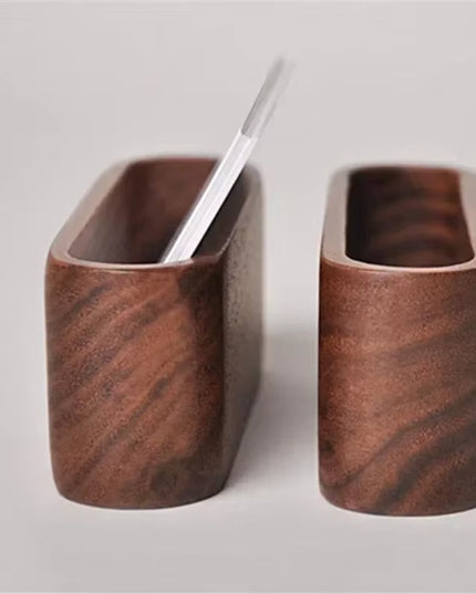 Decorative Wooden Business Card Holder 