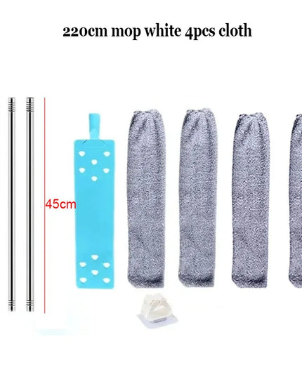 Telescopic Long Handle dusting / cleaning Broom with Microfiber Brushes attachable handle that can go up to 220cm