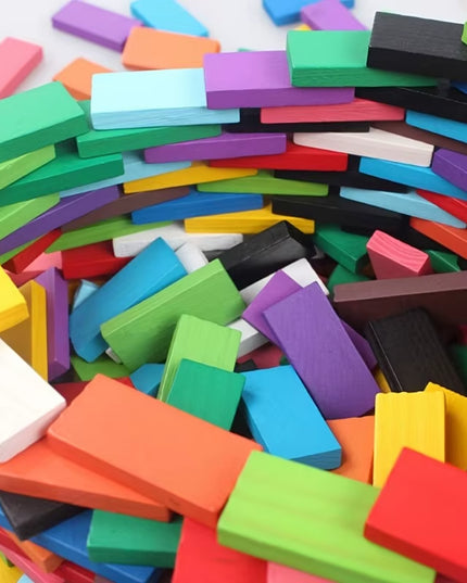 120Pcs Domino Set - Multicolor Building & Stacking Blocks Board Game