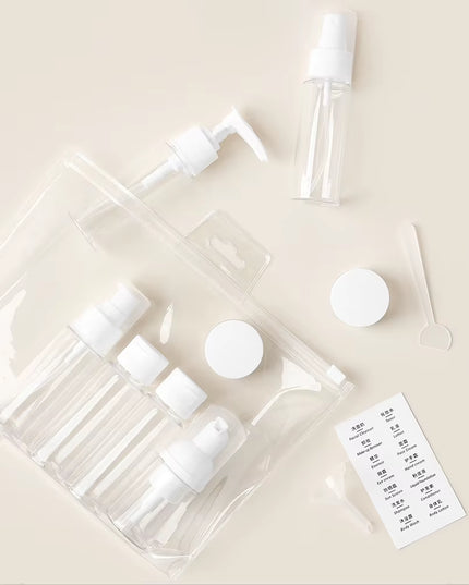 11Pcs Set Travel Bottle Set 60Ml Refillable Bottle Soft Plastic for Lotion, cream ,Shampoo 