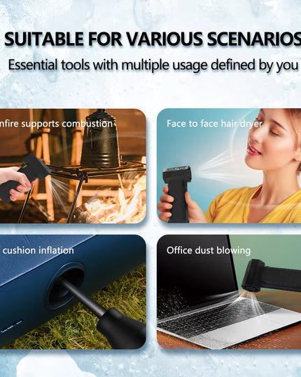 130000RPM Wind Speed Turbo Jet Fan, Multi use adjustable powerful air blower garden cleaning, car wash, fire..