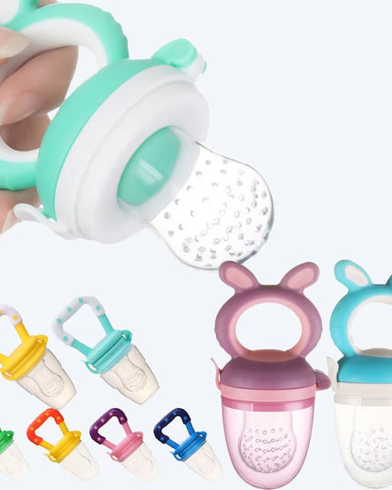 Food grade Baby Silicone feeder ,Food and fruits Supplement Pacifier Molar Stick - colorful set of 4pcs