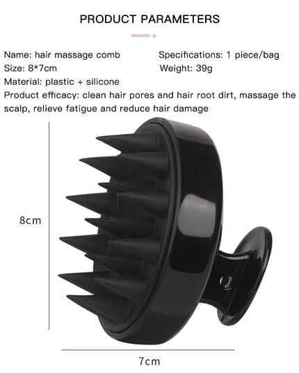 Showering massage hair brush with soft silicone head best for scalp and promoting hair growth 