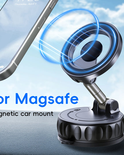 Magnetic Car Phone Holder for MagSafe – 360° Adjustable Dashboard Mount