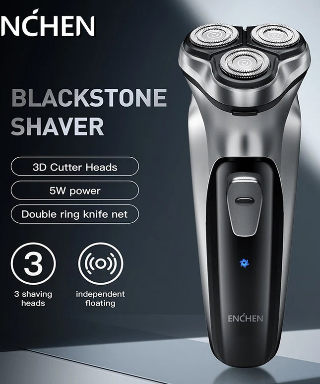Blackstone Rotary - Electrical Rotary Shaver for Men washable & USB rechargeable 