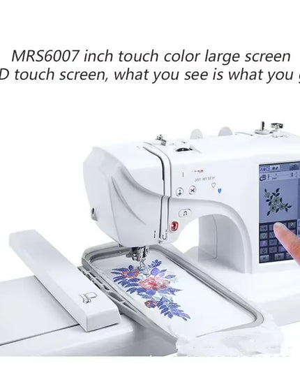 MRS600 Automatic Sewing and Embroidery Machine 220V and with a 7 inch Multifunctional screen