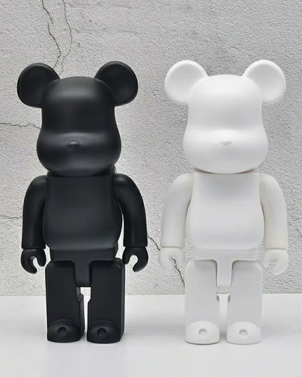 DIY Designable 400% Bearbrick Adjustable decoration-  28Cm (black & white)