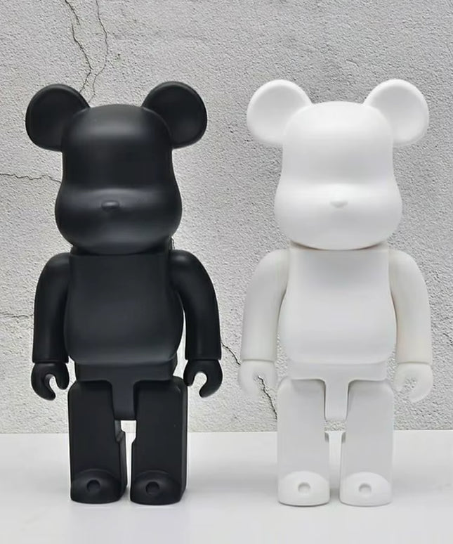 DIY Designable 400% Bearbrick Adjustable decoration-  28Cm (black & white)
