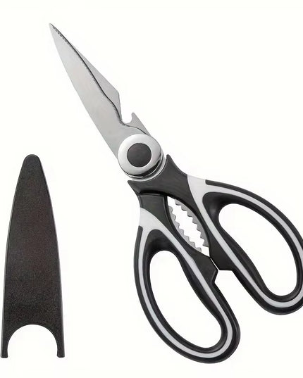 Multifunctional stainless steel Kitchen Scissors(Fish /Vegetables /meat or Bone /bread) with bottle cap