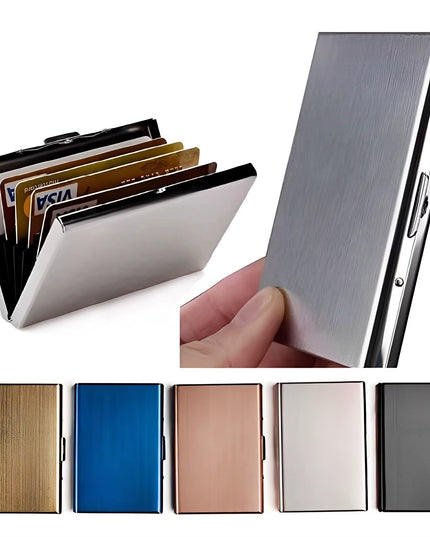 Mirror polished aluminum metal Antitheft anti Rfid Blocking ID & Bank Credit Card Holder Wallets