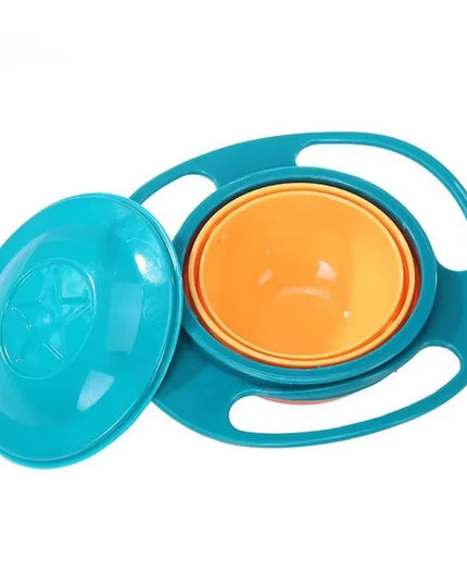 Anti spill rotary balance, kids eating bowl 