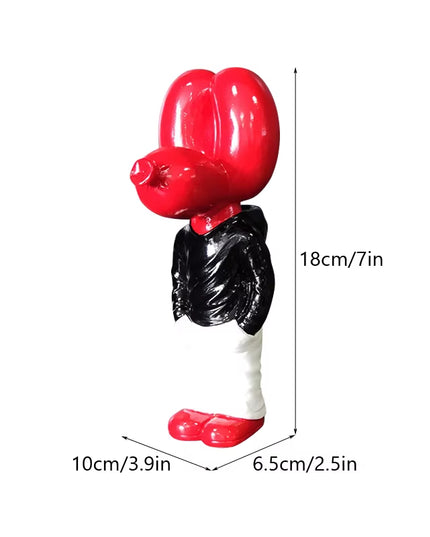 Resin Pocket Balloon Dog Figure Street Trend Art Decoration 