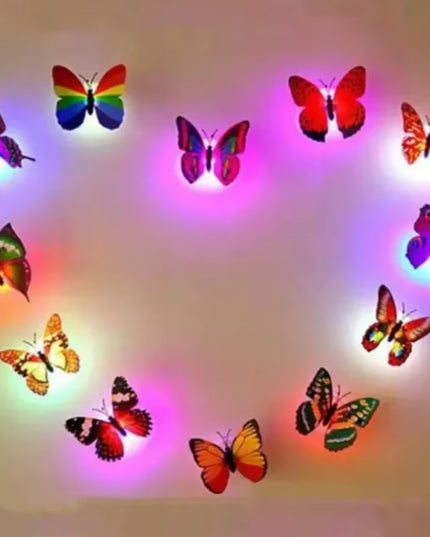 10 Pieces 3D LED Butterfly Night Lights Butterfly Glow Wall decoration  