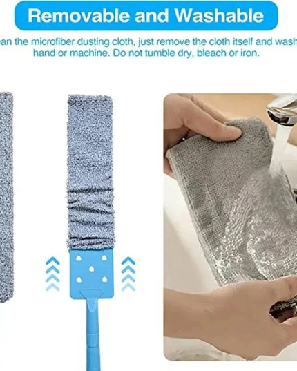 Telescopic Long Handle dusting / cleaning Broom with Microfiber Brushes attachable handle that can go up to 220cm