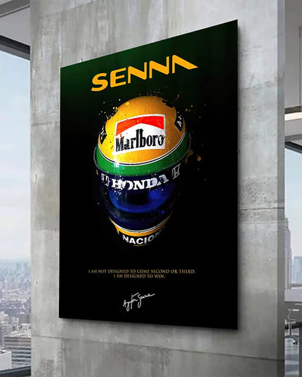 Modern F1 Racing legend "senna" Canvas Posters art -50x70cm (no frame)
