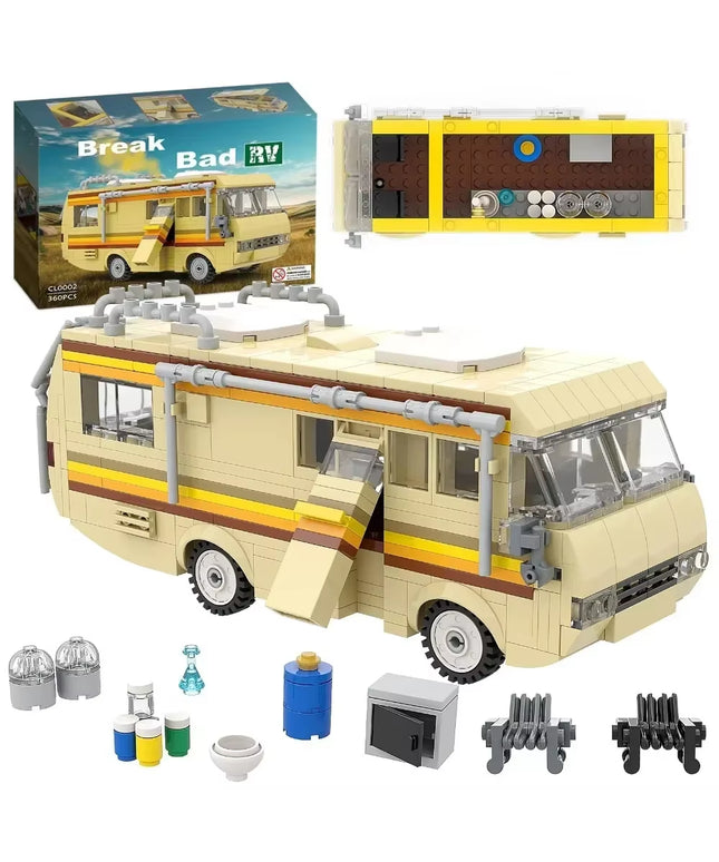 360Pcs Breaking Bad movie RV Lab building blocks lego style DIY model