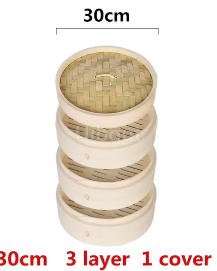 One Cage or Cover Cooking Bamboo Steamer Fish Rice Vegetable Snack Basket Set Kitchen Cooking Tools Dumpling Steamer Steam Pot